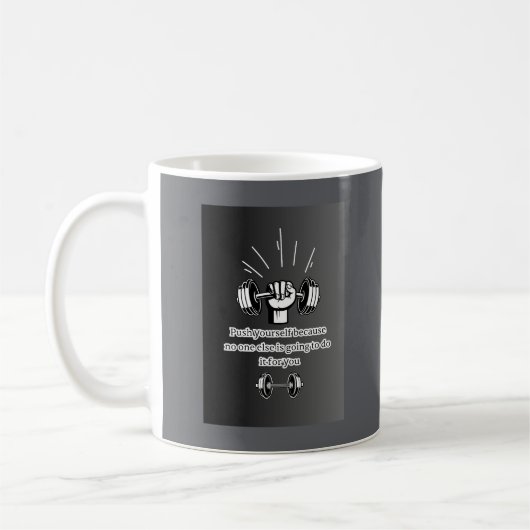 「成功に向かって努力せよ」 コーヒーマグカップ (左)
