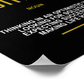 成功に感動的対するポジティブ引用文 ポスター (角)