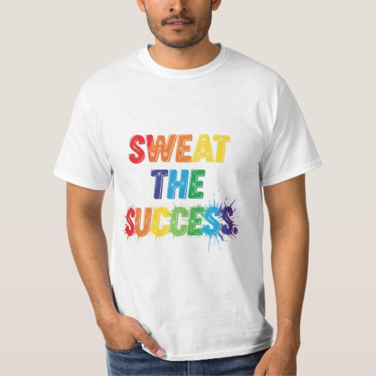成功に汗をかく Tシャツ (正面)