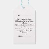 成功に直行する ギフトタグ (裏面)