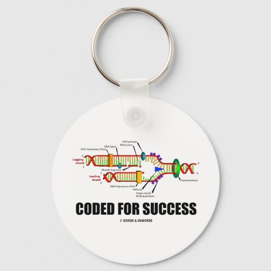 成功のためにコード化（DNA複製） キーホルダー (正面)