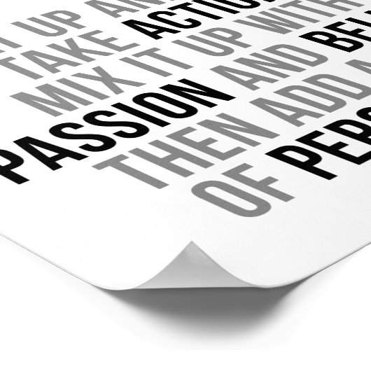 成功のためのレシピ ポスター (角)