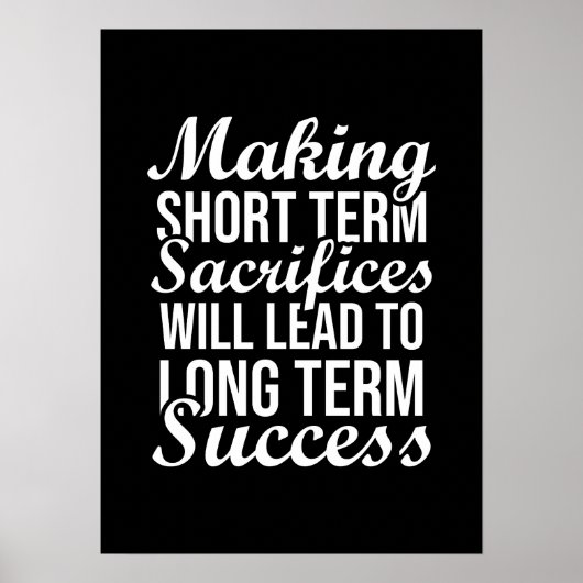 成功のための犠牲 – ジム、ハッスル、成功 ポスター (正面)