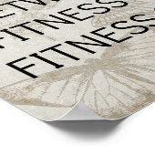 成功のための規律引用文フィットネス ポスター (角)