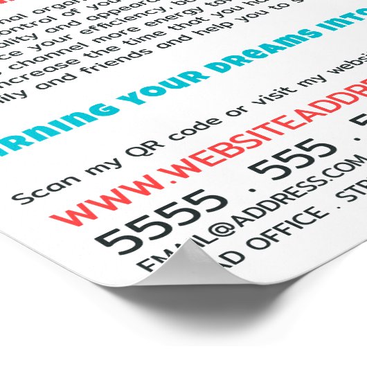 成功のための計画デザイン、プロフェッショナル主催者 ポスター (角)