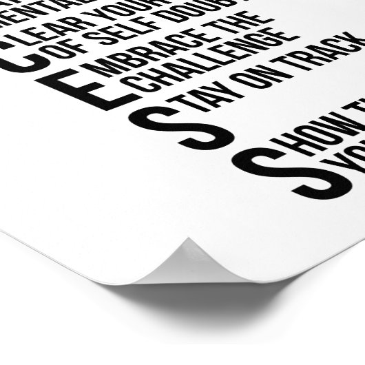 成功のやる気を起こさせる引用文 ポスター (角)