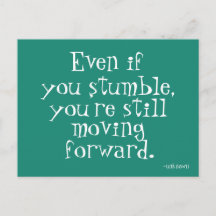 成功のインスピレーション – ティール（緑がかった色）やる気を起こさせるはがき