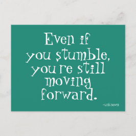 成功のインスピレーション – ティール（緑がかった色）やる気を起こさせるはがき 案内ポストカード