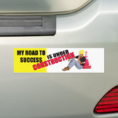 成功のバンパーステッカーへの道 バンパーステッカー (車上)