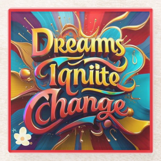 「成功のビジョン」 ガラスコースター (正面)