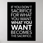 成功のモチベーション – 必要な分の犠牲 ポスター (正面)