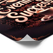 成功のモーニングコやる気を起こさせるーヒ引用文 ポスター (角)