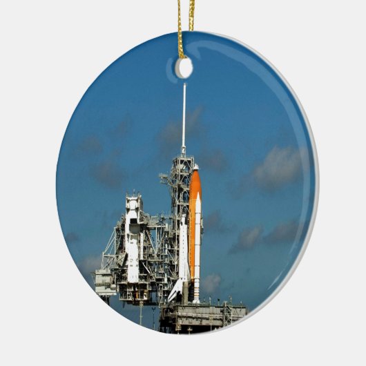 成功のロケットの宇宙航行学NASAの用意して下さい セラミックオーナメント (左)