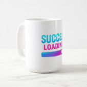 成功のロード…ネオン動機 コーヒーマグカップ (正面左)