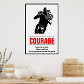 成功の勇気サッカーやる気を起こさせる ポスター (キッチン)