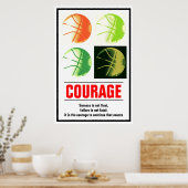 成功の勇気バスケットボールやる気を起こさせる ポスター (キッチン)