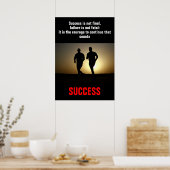 成功の勇気ランニングフィットネスやる気を起こさせる ポスター (キッチン)