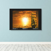 成功の動機信じを成し遂げることを夢見る キャンバスプリント (インサイチュ (ウッドフロア))