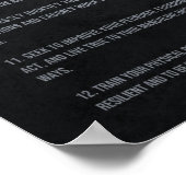 成功の動機 – 24成人の法則 ポスター (角)