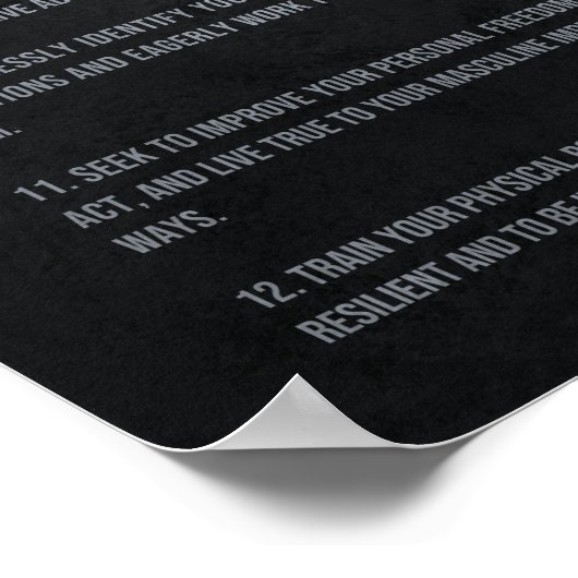 成功の動機 – 24成人の法則 ポスター (角)