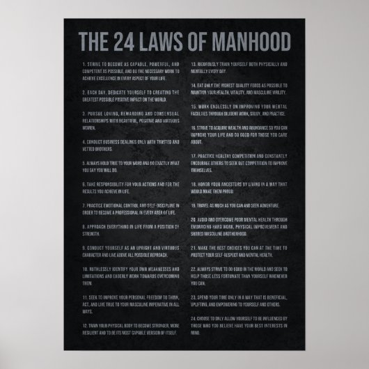 成功の動機 – 24成人の法則 ポスター (正面)