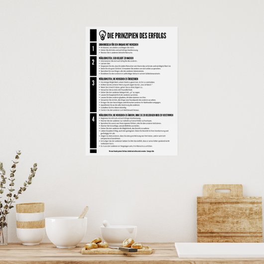 成功の原則 ポスター (キッチン)