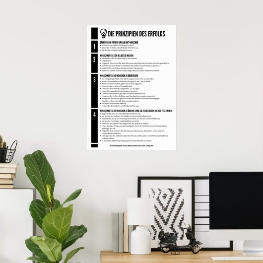 成功の原則 ポスター (ホームオフィス)
