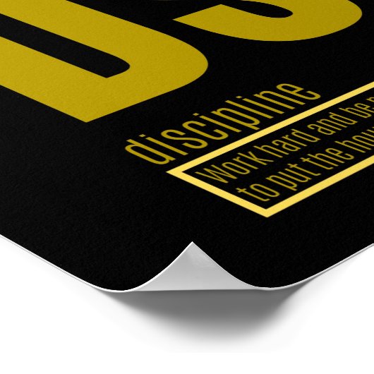 成功の基本要素 |規律 ポスター (角)