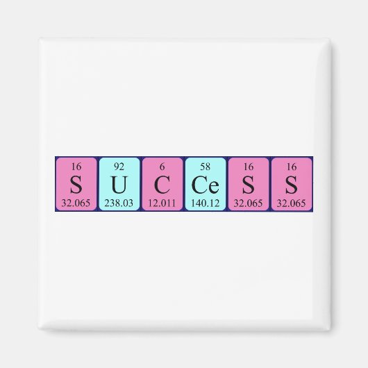 成功の定期テーブル名マグネット マグネット (正面)