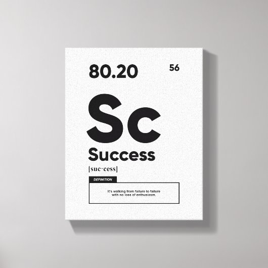 成功の定義 |やる気を起こさせる引用文ウォールアート キャンバスプリント (正面)