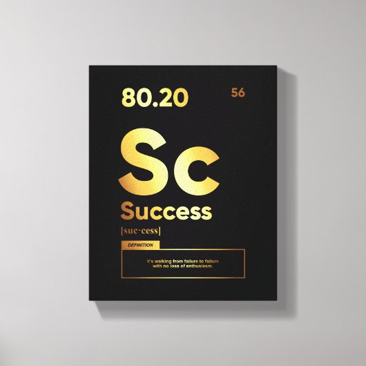 成功の定義 |やる気を起こさせる引用文ウォールアート キャンバスプリント (正面)