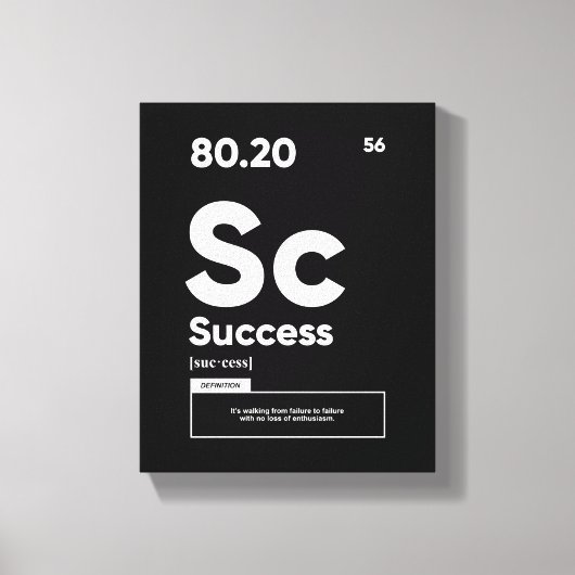 成功の定義 |やる気を起こさせる引用文ウォールアート キャンバスプリント (正面)