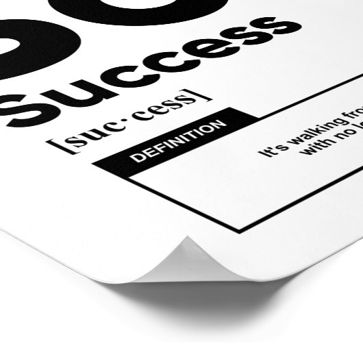 成功の定義 |ポスタやる気を起こさせるー ポスター (角)