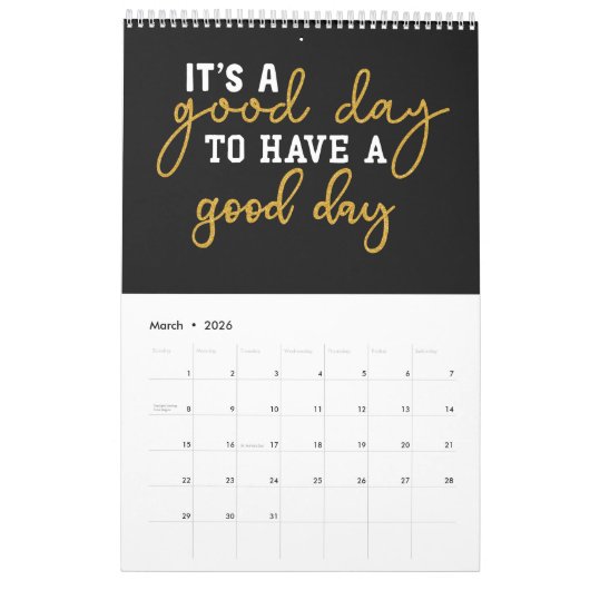 成功の希望インスパイア カレンダー (3月 2026)