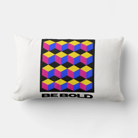 「成功の幾何学を受け入れる」 ランバークッション (正面)