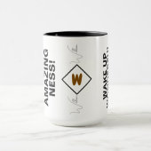 成功の引き寄せに満ちたモチベーショナルコーヒーマグ マグカップ (中央)