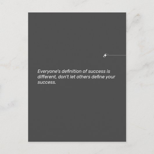 成功の引用文のインスパイア定義 ポストカード (正面)