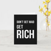 成功の引用文やる気を起こさせるホワイトをブラックで獲得 カード (黄色い花)