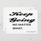 成功の引用文:保行く。何が何でも ポストカード (正面/裏面)