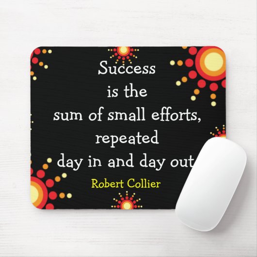 成功の引用語句の黒のマウスパッド マウスパッド (マウス)