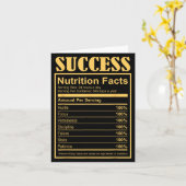 成功の成分の栄養事実やる気を起こさせる カード (黄色い花)