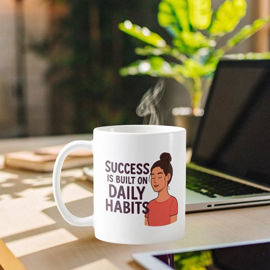 成功の日々の習慣ビジネスやる気を起こさせる コーヒーマグカップ
