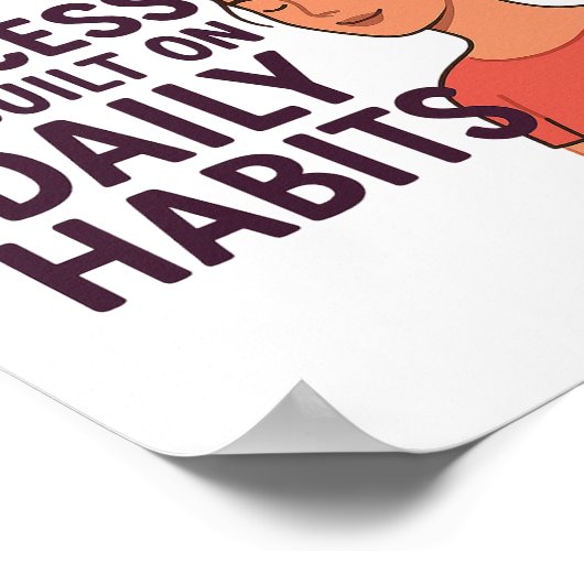 成功の日々の習慣ビジネスやる気を起こさせる ポスター (角)