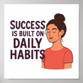 成功の日々の習慣ビジネスやる気を起こさせる ポスター (正面)