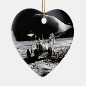 成功の月の粗紡機の宇宙飛行士NASA探検すれば セラミックオーナメント (右)