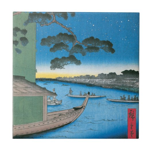 成功の松と厩橋 タイル (正面)