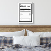 成功の栄養の事実やる気を起こさせるウォールアート キャンバスプリント (インサイチュ (寝室))