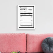 成功の栄養の事実やる気を起こさせるウォールアート キャンバスプリント (インサイチュ (リビング))