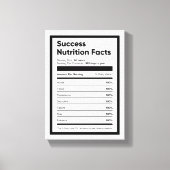 成功の栄養の事実やる気を起こさせるウォールアート キャンバスプリント (正面)