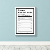 成功の栄養の事実やる気を起こさせるウォールアート キャンバスプリント (インサイチュ (ウッドフロア))